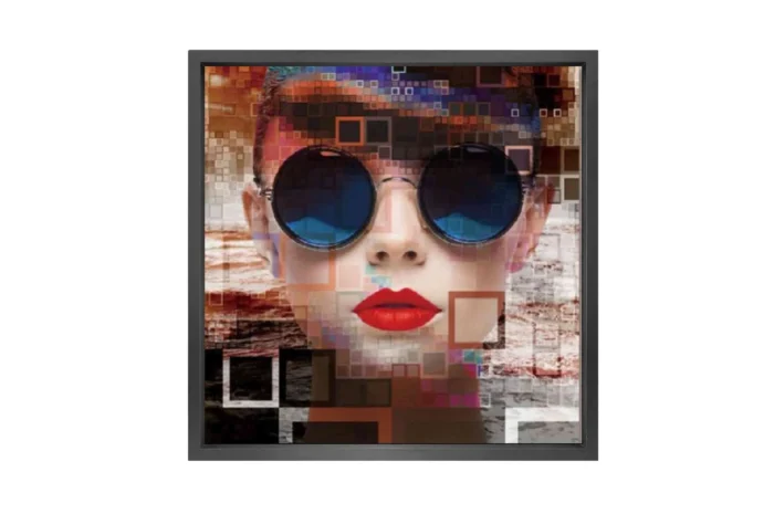 Canvas med sort ramme 120x120cm. Flere motiver