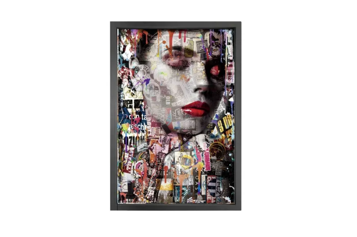 Canvas med sort ramme 80x120cm. Flere motiver