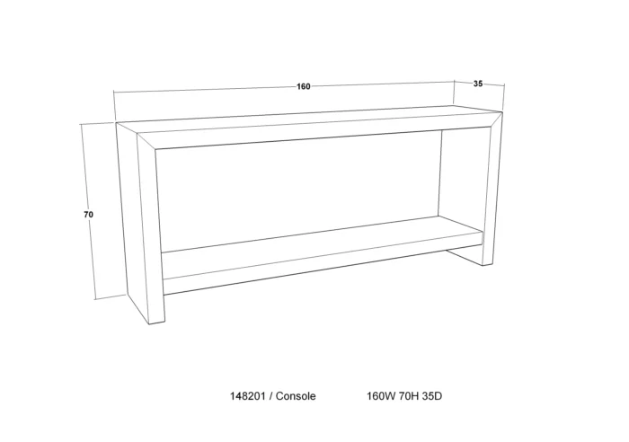 London Konsollbord 160cm. Sort Eik - Bilde 2