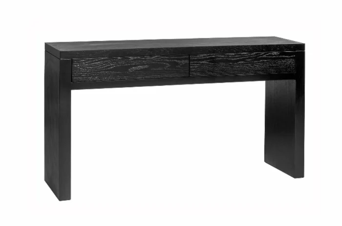 London Konsollbord 140cm m/skuff. Sort Eik