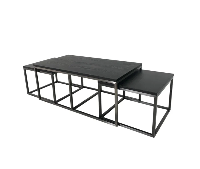 Oceanside sett 3 bord 110cm Glass/Eik - Bilde 4