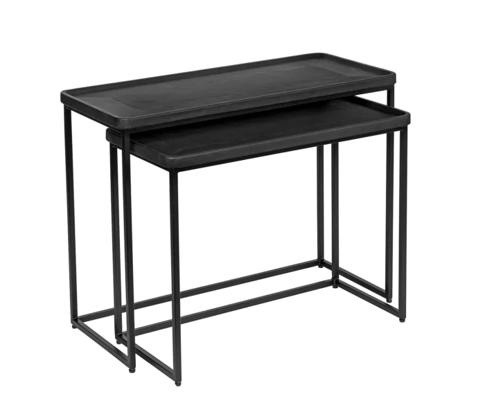 Leather settbord Brass/Black Frame. Flere farger - Bilde 4