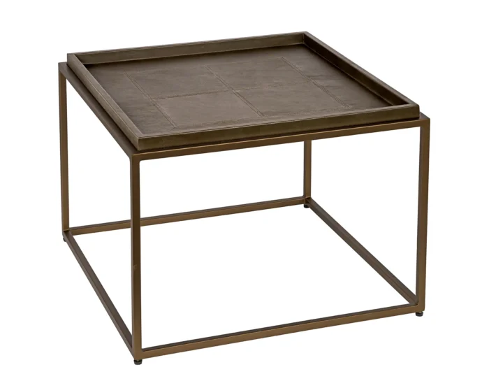 Leather sidebord Bronze frame B:60 D:60 H:43. Flere farger - Bilde 2
