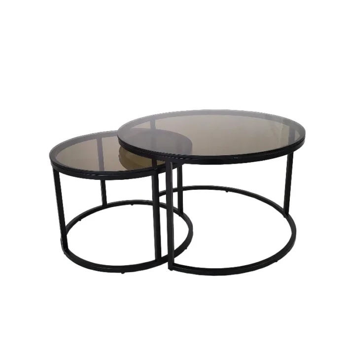 Oceanside sett 2 bord Ø:80/60cm Glass/Eik - Bilde 8