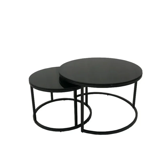 Oceanside sett 2 bord Ø:80/60cm Glass/Eik - Bilde 5