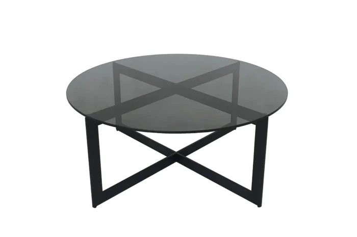 Alexandria sofabord Ø:100cm. Glass/Eik - Bilde 4