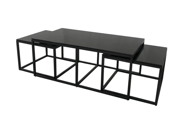Oceanside sett 3 bord 110cm Glass/Eik - Bilde 2