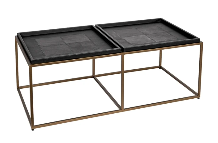Leather Coffe table B:120 D:60 H:43cm. Flere farger