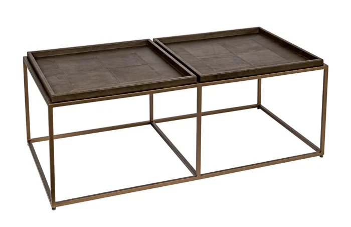 Leather Coffe table B:120 D:60 H:43cm. Flere farger - Bilde 3