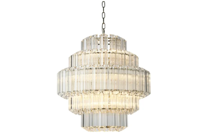 Praha Exclusive taklampe Ø66 H67 Glass. Steel/Clear glass