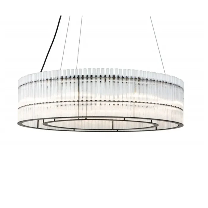 Hoover taklampe Ø74 H19,5. Clear glass/Black
