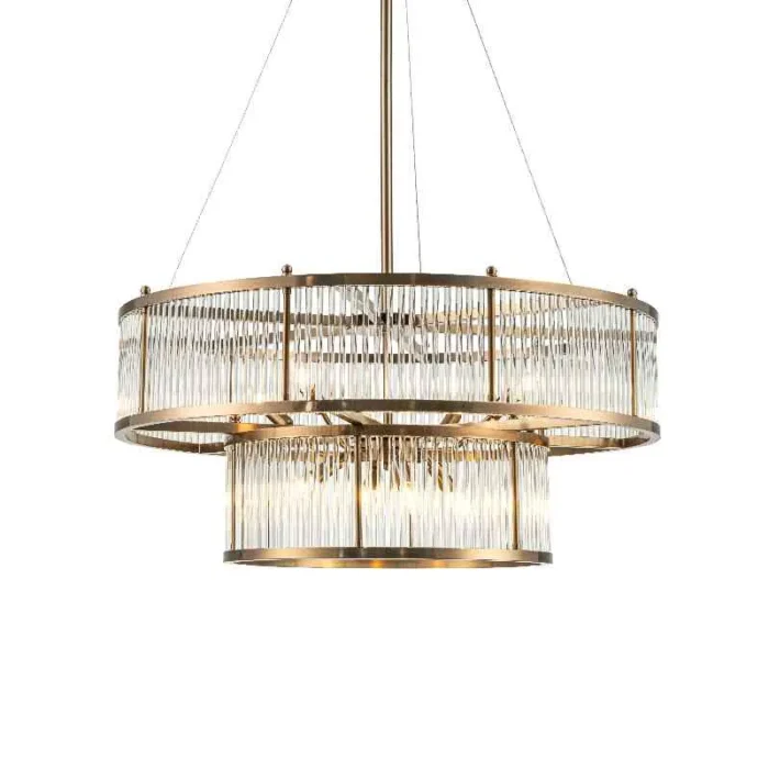 Monte Carlo Taklampe Ø100 H45 8 Lys. Kobber/Glass. Flere Farger