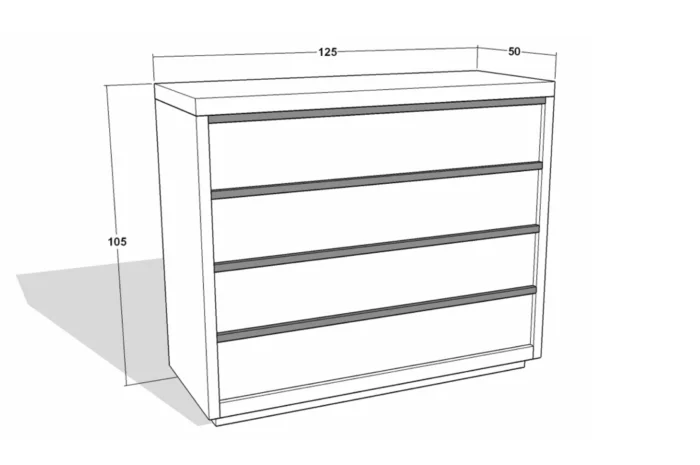 Fremont kommode 120cm Natur/Sort/Muskat - Bilde 3