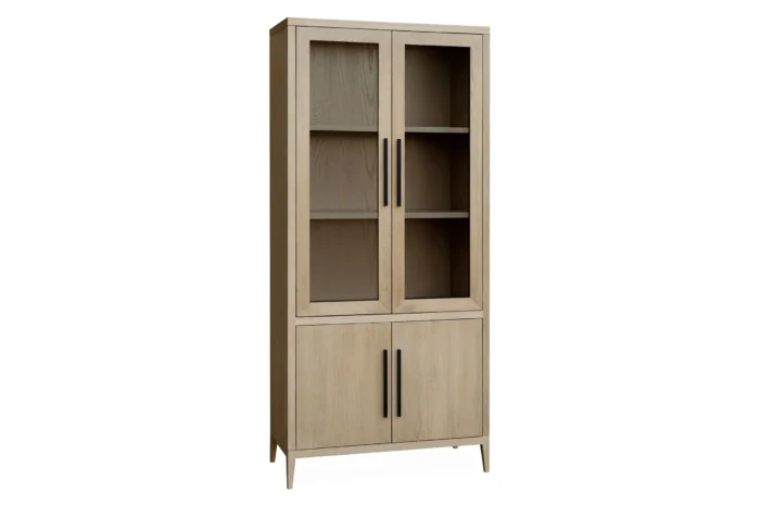 Morris vitrineskap 4dører 95cm. Natur Eik