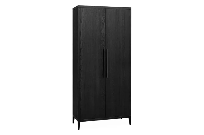Morris vitrineskap tette dører 95cm Sort Eik