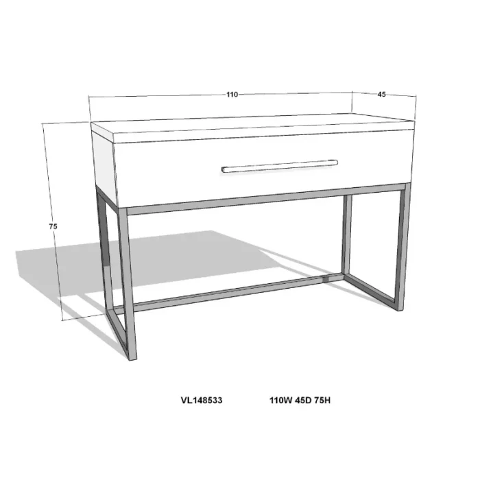 Nice skjenk/konsollbord 110cm. Sort Eik - Bilde 3