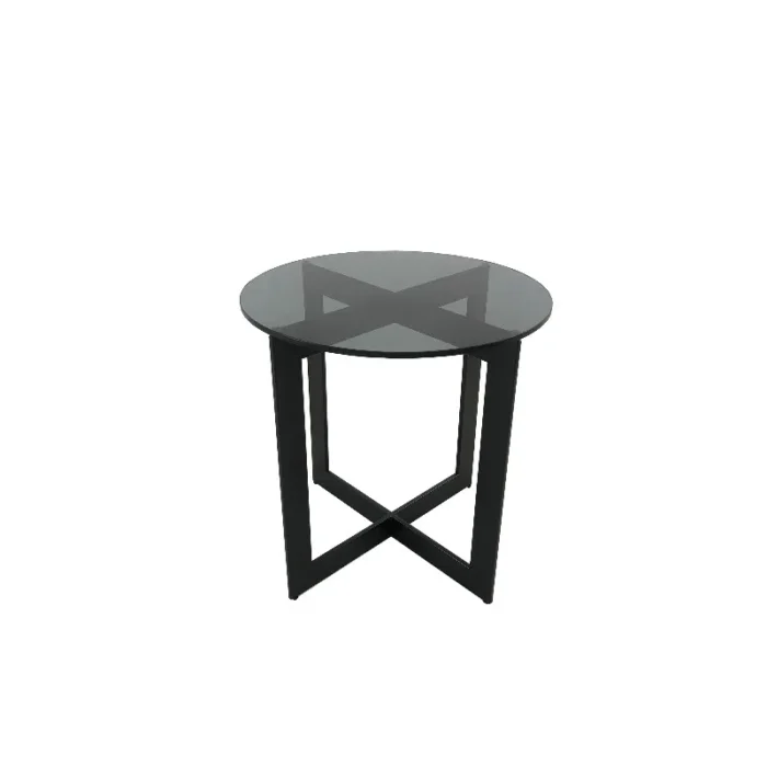 Alexandria sidebord Ø:50 H:51. Finert Eik/Glass