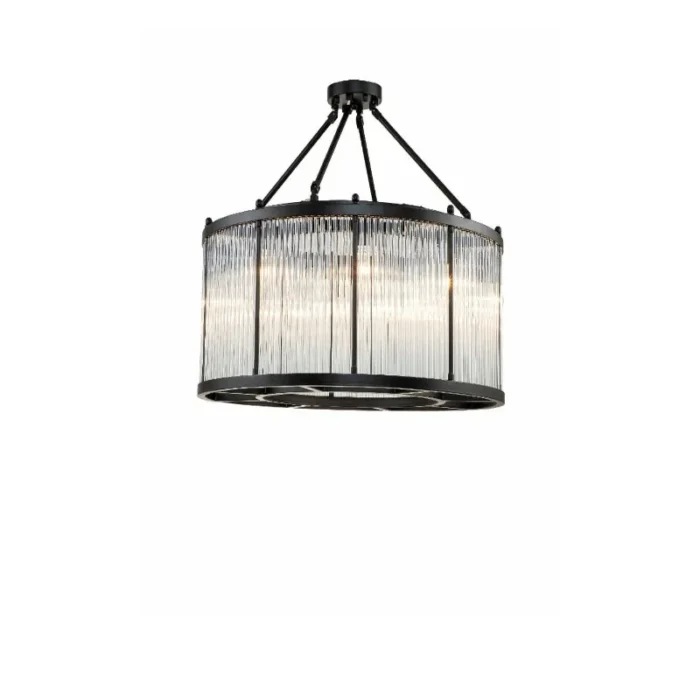 Clinton taklampe Ø45 H37,5. Clear Glass Black