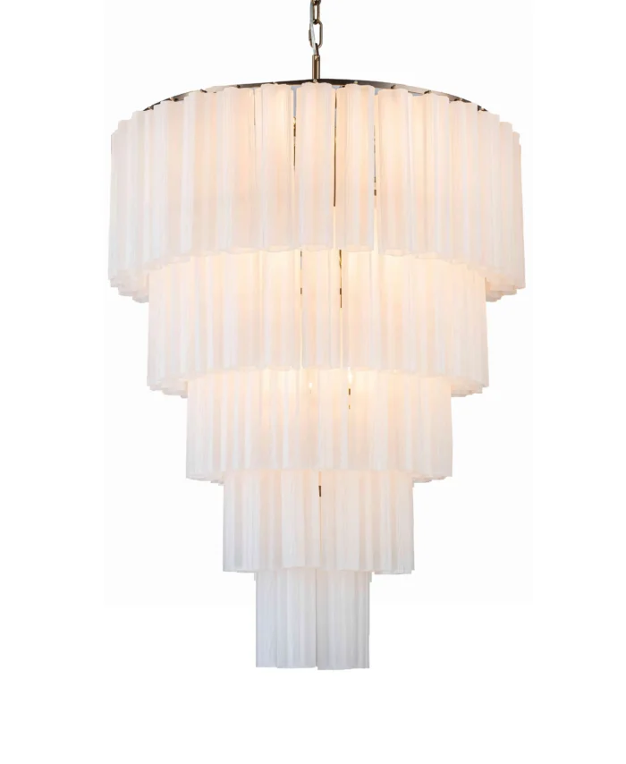 Marbella taklampe Ø81 H106 15 lys Glass Frost white / Bronze